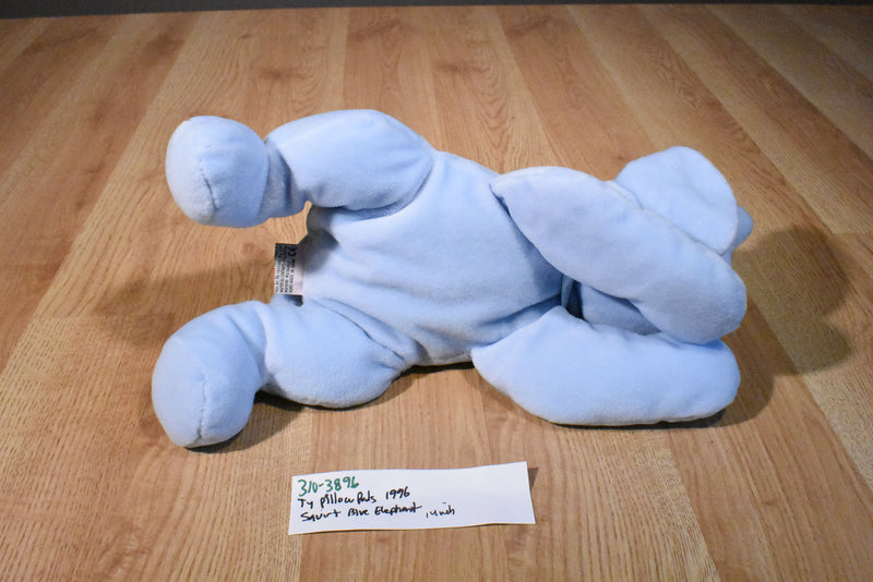 Ty Pillow Pals Squirt Blue Elephant 1996 Plush