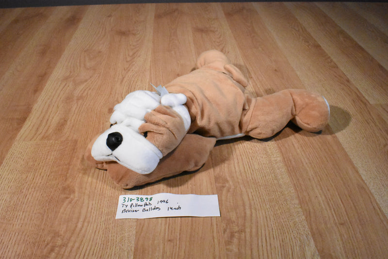 Ty Pillow Pals Bruiser Bulldog 1996 Plush
