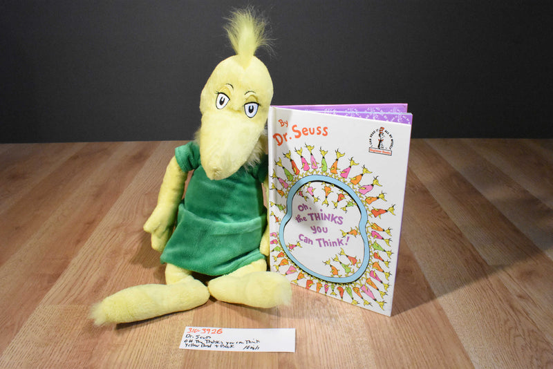 Kohls Seuss Dr. Seuss Yellow Think Bird Plush & Oh the Thinks You Can Think Book