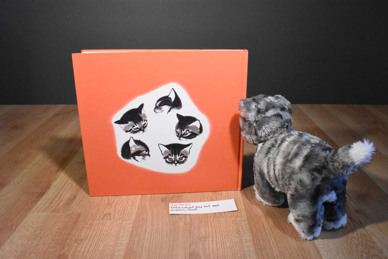 IKEA Grey Tabby Kitten Lilleplutt Plush and "Mittens" Hard Cover Book