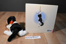 Russ Sam Black and White Cat Beanbag Plush and "Rumble Tum" Hardcover Book