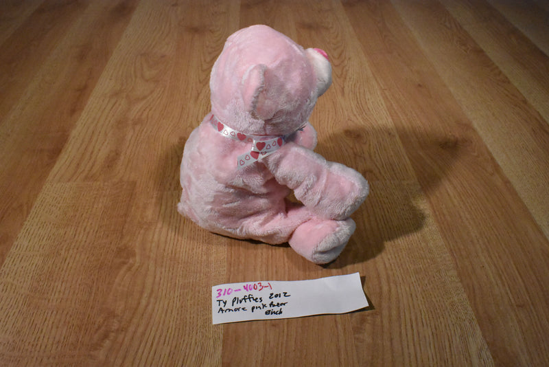 Ty Pluffies Amore Pink Bear 2012 Beanbag Plush