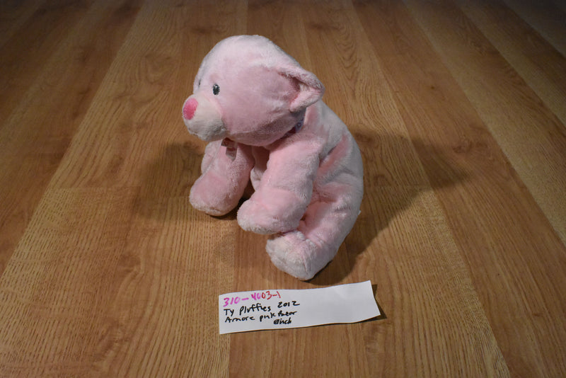 Ty Pluffies Amore Pink Bear 2012 Beanbag Plush