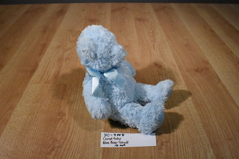 Baby Gund Blue Teddy Bear With Pink Bow Plush