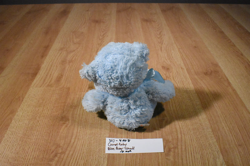 Baby Gund Blue Teddy Bear With Pink Bow Plush