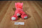 Pink and White Cat Plush From Jamaica with Blue Eyes