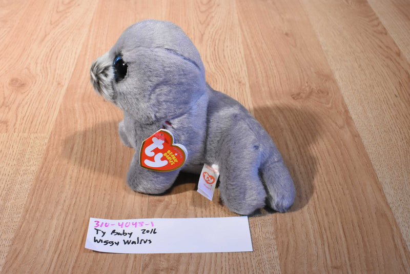 Ty Beanie Babies Wiggy the Gray Walrus 2016 Beanbag Plush