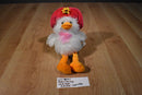 Peek-a-Boo White Duck Plush with a Pink Hat