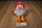 Peek-a-Boo White Duck Plush with a Pink Hat
