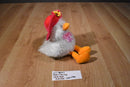 Peek-a-Boo White Duck Plush with a Pink Hat
