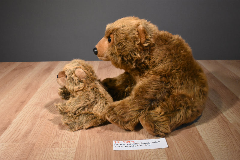 Aurora Grizzly Bear and Circo Grizzly Bear Cub Plush