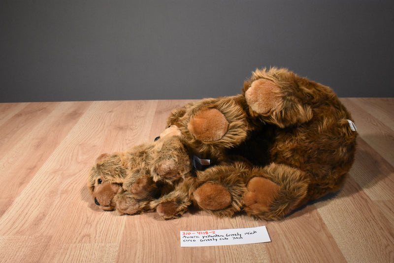 Aurora Grizzly Bear and Circo Grizzly Bear Cub Plush