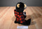 Black Bear Beanbag Plush Wearing a Red Plaid Hoodie