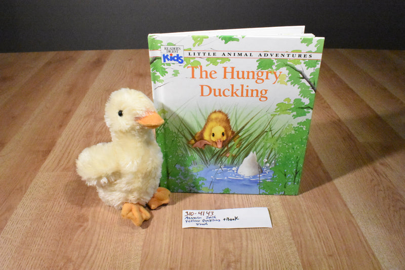 Aurora Flopsies Yellow Duckling Duck 2016 Beanbag Plush and Hardcover Book