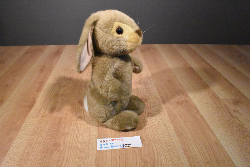 24k Company Beau the Brown Bunny Rabbit Plush with Pink Eyes