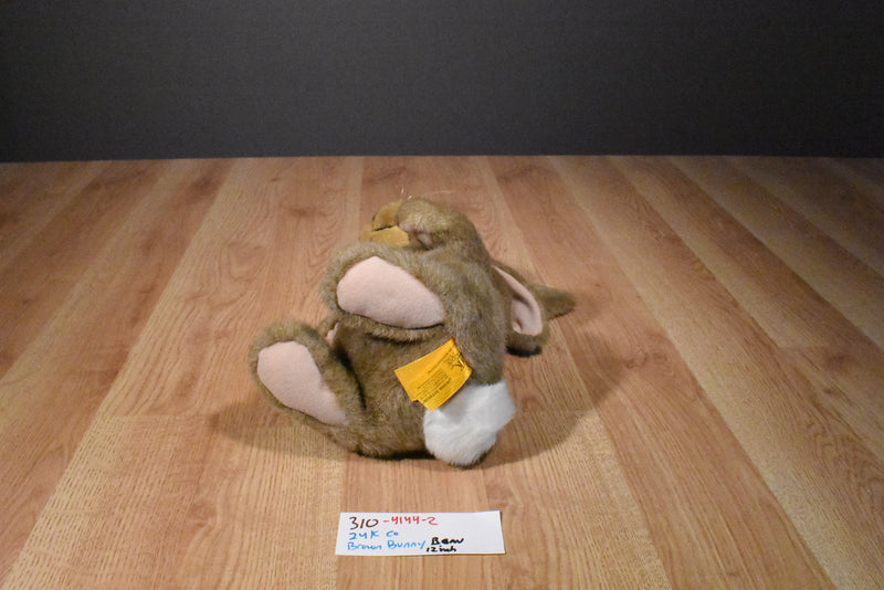 24k Company Beau the Brown Bunny Rabbit Plush with Pink Eyes