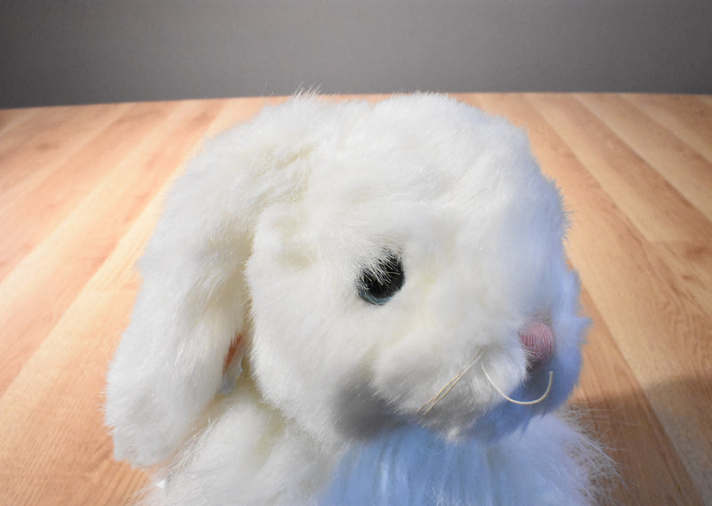 Ty Classic Cashmere White Fluffy Bunny Rabbit 2000 Beanbag Plush