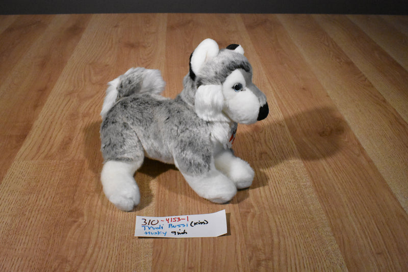 Trudi Bussi (Kiss) Gray and White Husky Plush with Blue Eyes