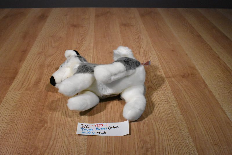 Trudi Bussi (Kiss) Gray and White Husky Plush with Blue Eyes