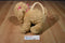 Toby NYC Beige Cocker Spaniel Dog Bag Plush with Pink Bows