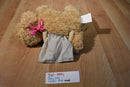 Toby NYC Beige Cocker Spaniel Dog Bag Plush with Pink Bows