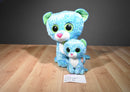 Ty Beanie Boos Two Leona Blue Leopard 2014 Beanbag Plush
