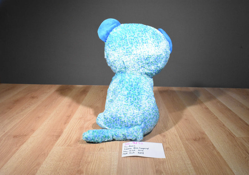 Ty Beanie Boos Two Leona Blue Leopard 2014 Beanbag Plush