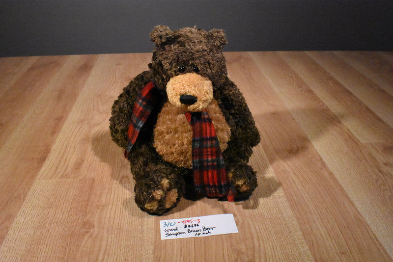 Gund Sampson the Brown and Beige Teddy Bear Beanbag Plush