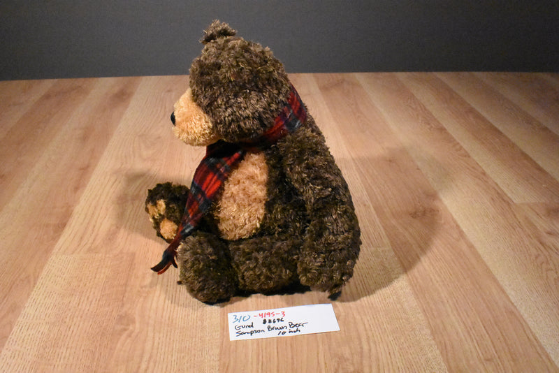 Gund Sampson the Brown and Beige Teddy Bear Beanbag Plush