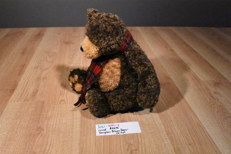 Gund Sampson the Brown and Beige Teddy Bear Beanbag Plush