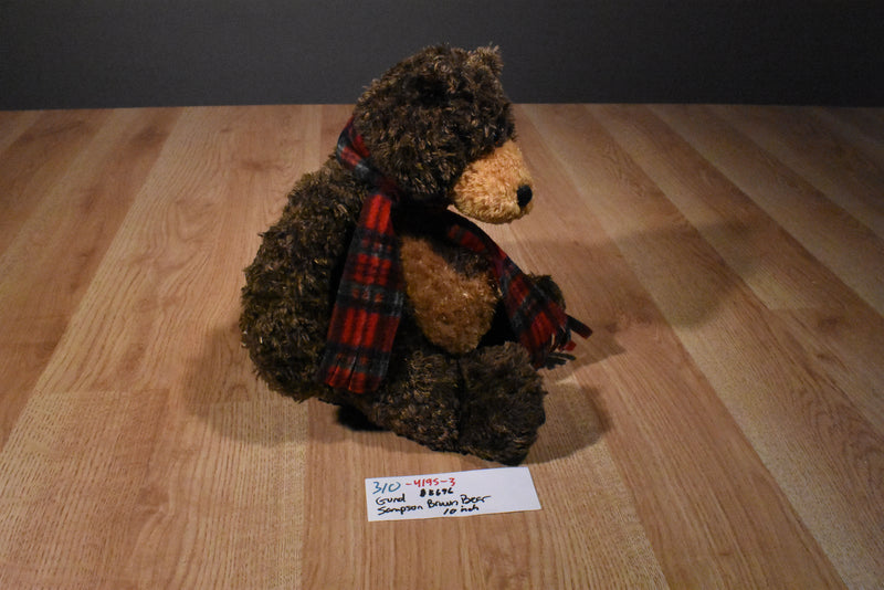 Gund Sampson the Brown and Beige Teddy Bear Beanbag Plush