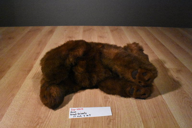 Russ Great Grizzly Brown Bear Beanbag Plush