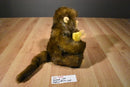 Plushland Brown and Beige Monkey 1999 Plush with a Yellow Banana