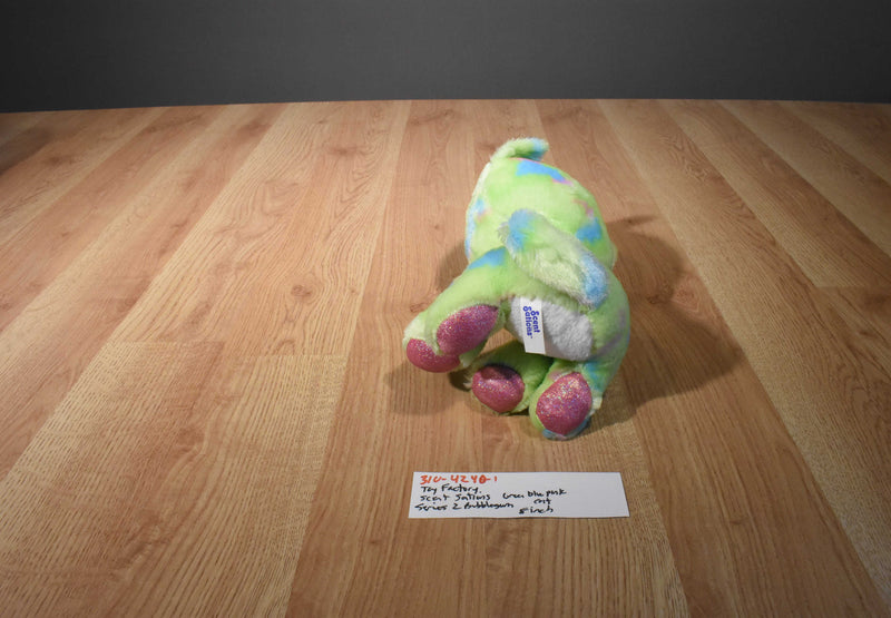 Toy Factory Scent Sations Bubblegum Series 2 Green Cat Beanbag Plush