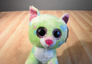 Toy Factory Scent Sations Bubblegum Series 2 Green Cat Beanbag Plush