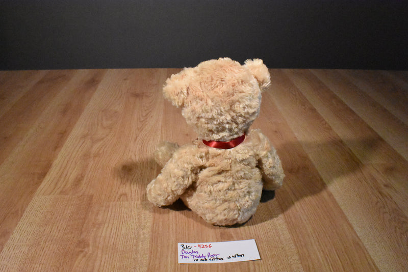 Douglas Matrix Callie Tan Bear Beanbag Plush with Red Bow