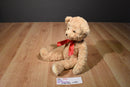 Douglas Matrix Callie Tan Bear Beanbag Plush with Red Bow