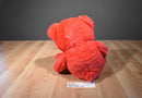 Dan Dee Red Valentines Teddy Bear Plush With Brown Hearts on Paws