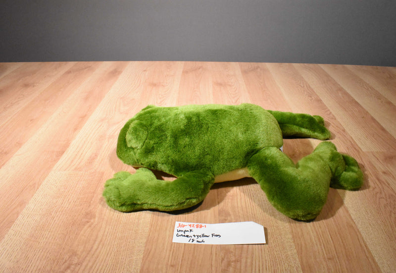 Unipak Green and Yellow Frog Beanbag Plush