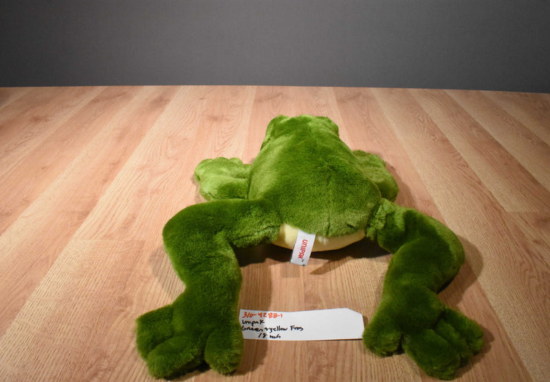 Unipak Green and Yellow Frog Beanbag Plush