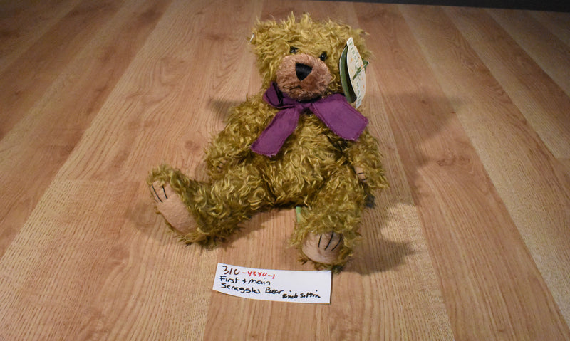 First & Main Scraggles the Brown Bear Beanbag Plush