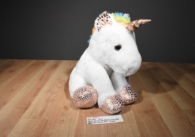 Kelly Toy White and Pink Unicorn 2018 Plush