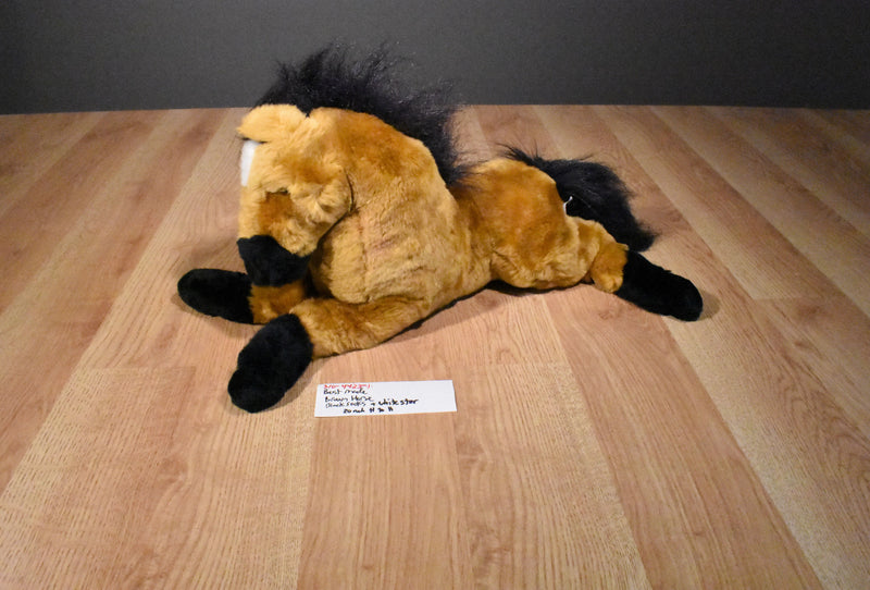 Best Made Toys Brown Horse Pony with Black Socks, Mane and Tail Plush