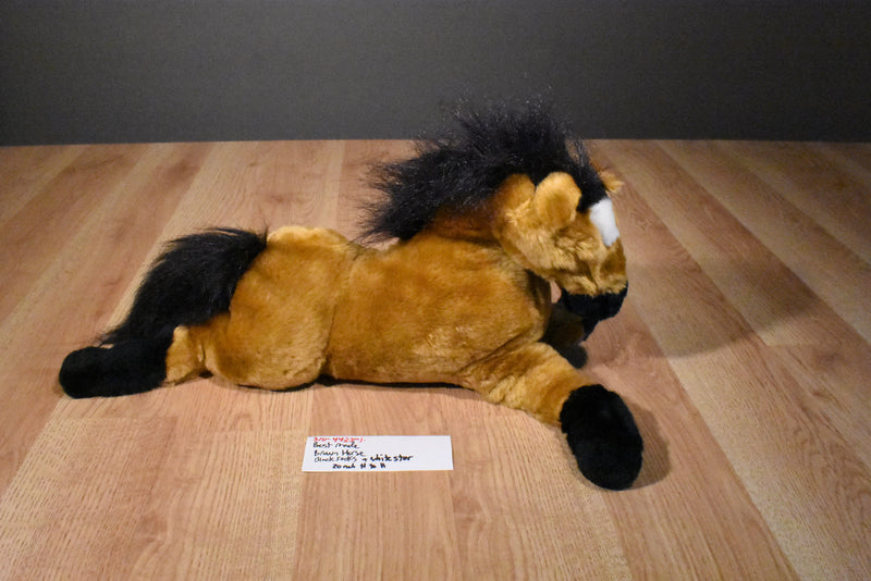 Best Made Toys Brown Horse Pony with Black Socks, Mane and Tail Plush