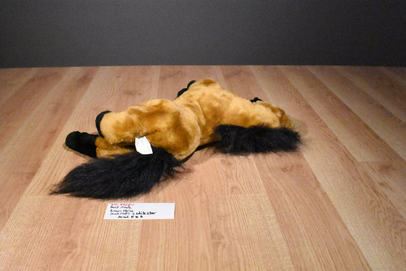 Best Made Toys Brown Horse Pony with Black Socks, Mane and Tail Plush