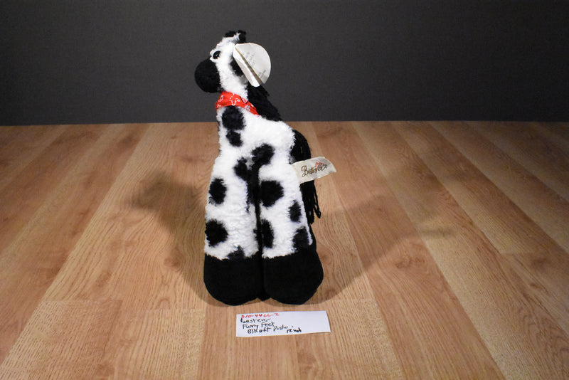 Bestever Funny Feet Black and White Pinto Paint Horse Pony Beanbag Plush