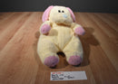 Baby Ty Yellow and Pink Dogbaby 1999 Rattle Plush