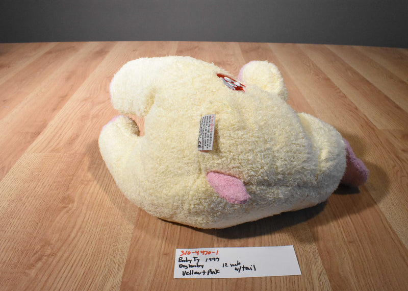 Baby Ty Yellow and Pink Dogbaby 1999 Rattle Plush