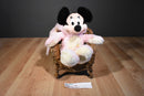 Disney Store Minnie Mouse Beanbag Plush in Pink/ Yellow Bunny Rabbit Costume