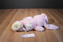 Disney Store Minnie Mouse Beanbag Plush in Pink/ Yellow Bunny Rabbit Costume